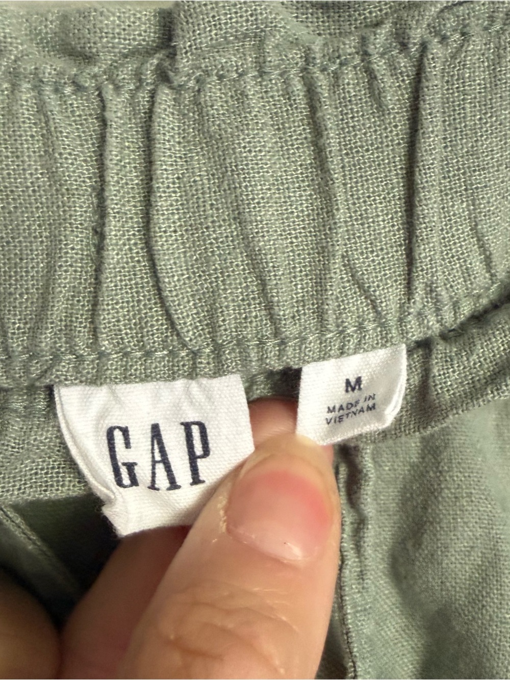 Gap Women's M Linen Shorts Olive Green Drawstring Shorts - Picture 4 of 5